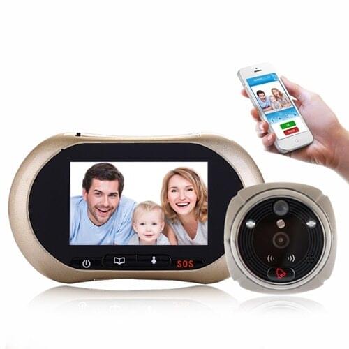 WIFI/GSM Peephole Viewer 3.7 Inch Intercom Video Door Phone