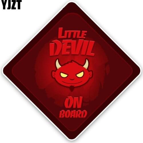 YJZT 15.3*15.3CM Little Devil BABY On Board Colored Warning Sign Car Sticker Decoration Graphic C1-5671
