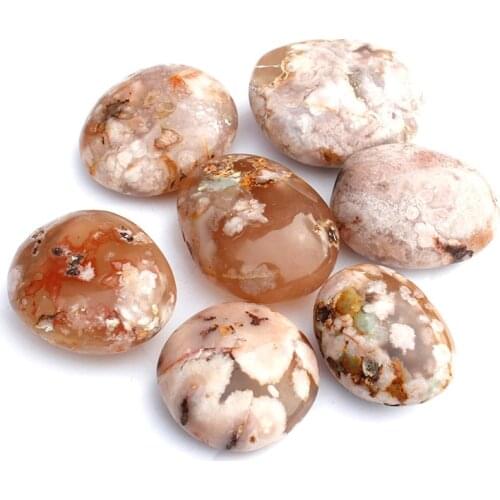 1 Kg snatural cherry blossom flower agate quartz crystal palm stone