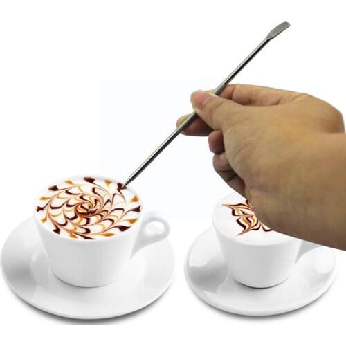 1pc Coffee Art Needles Barista Cappuccino Espresso Pen Needle Fancy Supplies Cofe Latte Tools Coffee Decorating Art Creativ R4R9