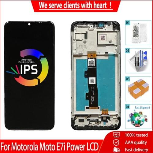 6.51'' AAA Display For Motorola Moto E7i Power XT2097-13 LCD Touch Screen With Frame Digiziter Panel Assembly Replacement