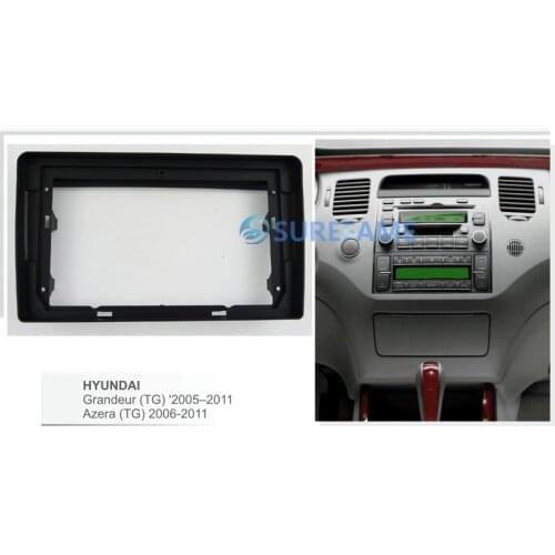 9 inch Car Fascia Radio Panel for Facia Hyundai Grandeur (TG) 2005-2011; Azera (TG) 2006-2011 Dash Kit Bezel 9inch Plate Facia