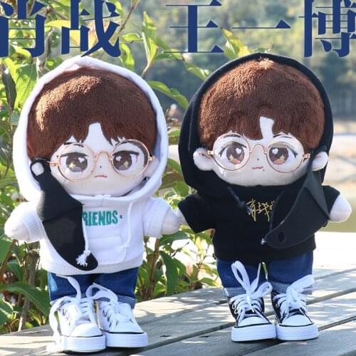 Anime New The Untamed Xiao Zhan Wang Yibo Short Plush Doll Pillow Cute Change Clothing Toys Cushion Cartoon Xmas Gifts 20cm