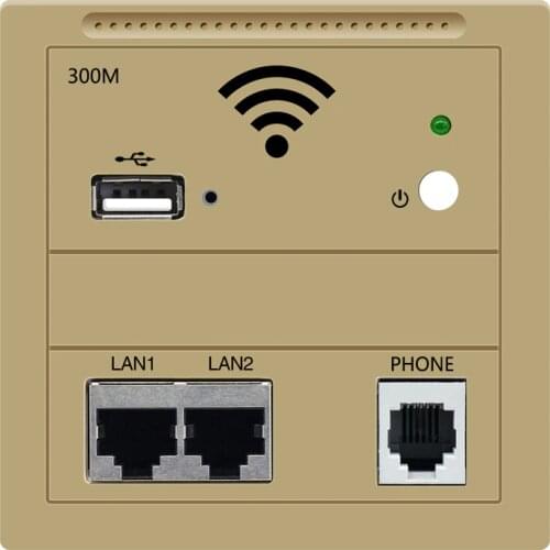 300M eu-standard 86 type embedded in-wall wireless access point AP for smart hotel WIFI network coverage 802.3af poe AC100-240V