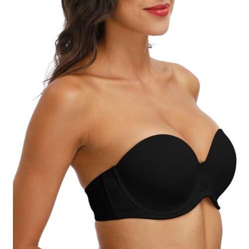 YBCG Women Bra Sexy Anit Slip Adjusted-strap Padded Push Up Underwear Fashion Black Cotton Bra For Women
