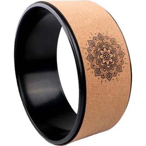 Wood Yoga Wheel Pilates With Buddha Lotus Professional TPE Yoga Circles Gym Workout Back Training Tool For Bodybuilding Fitness