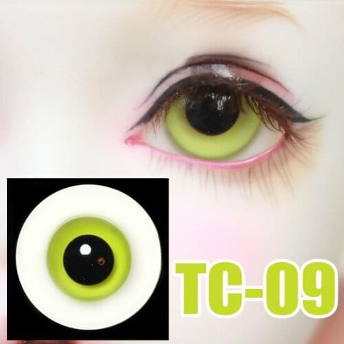 G10-149 children toy bjd sd 1/3 dolls props Accessoriess eyesball Black pupil without lines green glass eye with box 1 pair