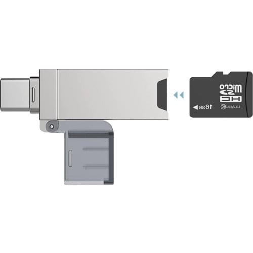 DM CR006 USB C Card Reader Micro SD/TF Type C Multi Memory Card Reader for MacBook or smartphone with USB-C interface