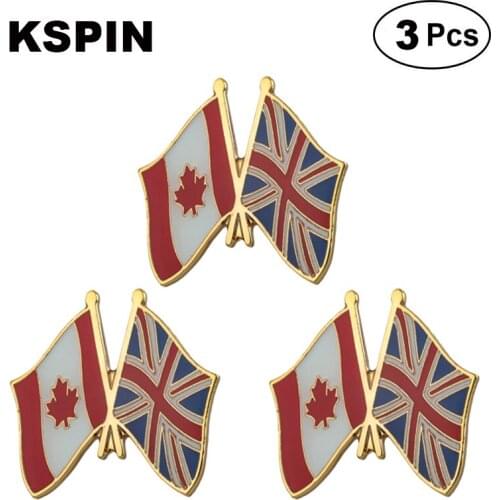 Canada & UK Frendship Lapel Pin Brooches Pins Flag badge Brooch Badges