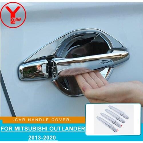 Chrome Door Handle Covering Trim For Mitsubishi Outlander 2013 2014 2015 2016 2017 2018 2019 2020 Car Handle Styling YCSUNZ