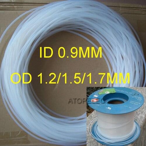 ID_0.9mm PTFE Tubing OD_1.2mm/1.5mm/1.7mm F4 Rigid Pipe 260Deg.C High Temperature
