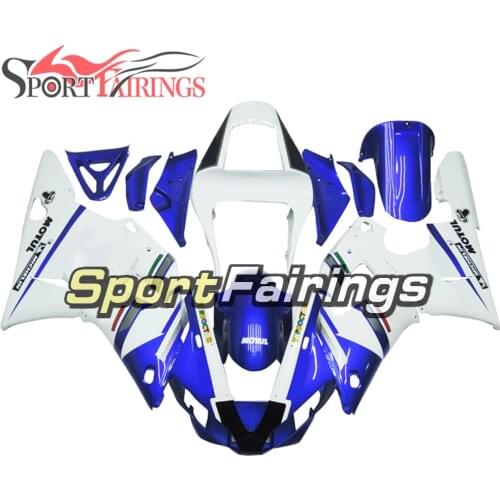 Injection ABS Fairings For Yamaha YZF 1000 R1 Year 00 01 2000 2001 Plastics Motorcycle Fairing Kit Bodywork Cowling Blue White