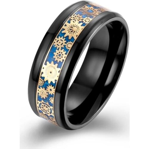 INSCHIC Cheap Products High Qiuality High Technology Rings For Cool Men Mechanical Gear Boho Jewelry Punk Accessories Stainless