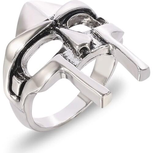 Classic Vintage Punk Style Egyptian Pharaoh Mask Ring Fashion Gothic Mens Ring Accessories Jewelry For Male Best Gift for Friend