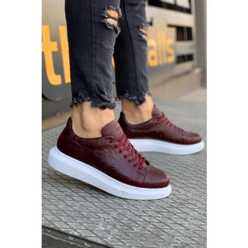 Knack High Base Daily Shoes 044 Burgundy (Pattern)