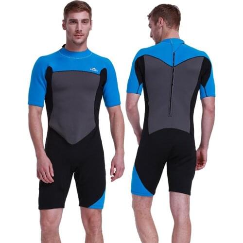 Spring Suit women Shorty Wetsuit Back Zipper male Short Sleeve 2mm Premium Neoprene/Female Surfing Snorkeling Diving Scuba for