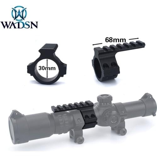 WADSN Tactical 30mm Scope Mount Picatinny Rail for 8X Optic Sight Hunting Riflescope High Mount Adapter Rail Fit RMR Sight