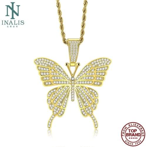 INALIS Copper Necklaces For Women Gold Color Butterfly Fashion Pendant Necklace Retro Design Wedding Jewelry Direct Selling