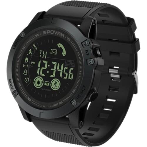 SPOVAN Blue-tooth Mens Watch Fashion Sport Clock Digital Watch 2 Years Battery Life 50m Waterproof Watch Relogio Feminino PR1