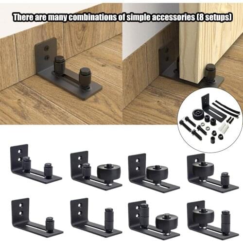 8 in 1 Adjustable Sliding Slides Floor Guide For Barn Door Hardware Accessory Sliding Door Slide Rail Mechanism Furniture