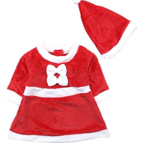2PCS Baby Girl Clothes Christmas Costumes Unisex Flannel Autumn Winter Baby Boy Clothes Full Sleeve Girls Clothing Sets