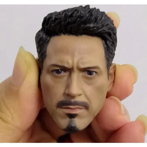 Wholesale Dropshipping 1/6 Scale Tony Head Sculpt no neck For Hot Toys Body