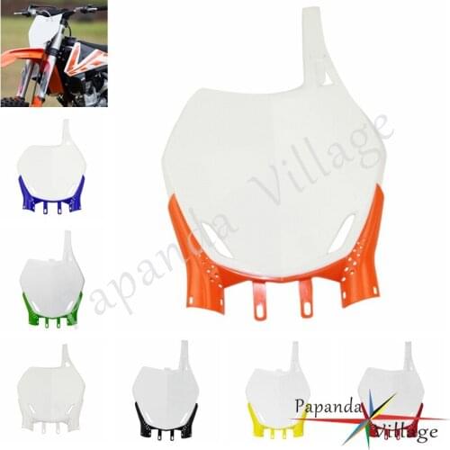 Motocross Enduro Front Number Plate Name Plate Plastic Cover for Honda Suzuki Yamaha 250/350/450 SX-F/XC-F 125/150 SX