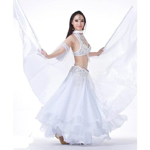 Stage Performance Props Dance Accessories Egyptian Belly Dancing Wing with Stick Non-split Belly Dance Isis Wing 270 Degree