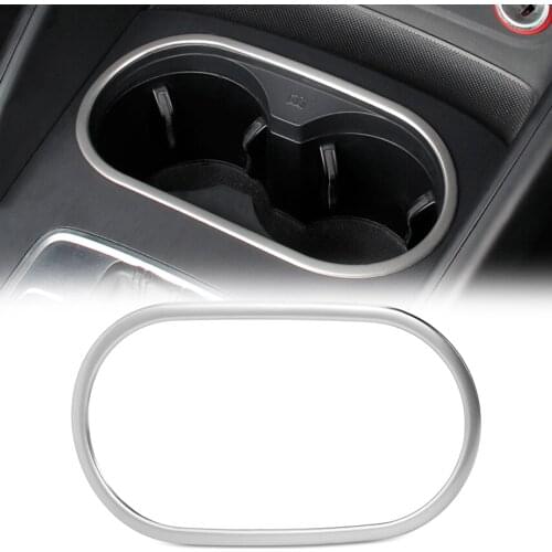 Car Styling Interior Stainless Steel Stickers Cover Water Cup Holder Panel Decoration Trim For Audi A3 8V 2013-2017 Accessories