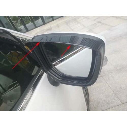 Carbon Fiber Style Rearview Side Mirror Cover Trim for 2017-2021 Mitsubishi Eclipse Cross Mirror Eyebrow