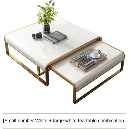 Light luxury Italian coffee table creative Nordic style living room postmodern American simple high-end designer metal furniture