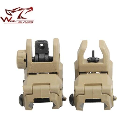 Tactical Front and Rear Back Up Sight Set Military M4 AK47 Glock Arms Gear GEN 1 Airsoft Hunting Gun Accessories for Picatinny