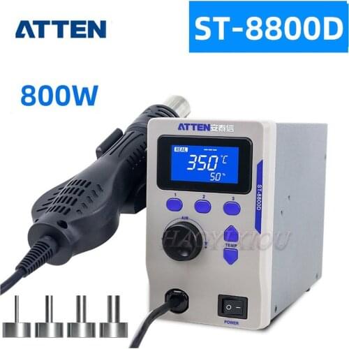 ATTEN ST-8800D heat gun adjustable temperature and air volume anti-static Hot Air Station