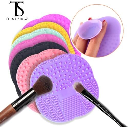 THINKSHOW Silicone Makeup Brush Cleaner Pad Make Up Washing Brush Gel Cleaning Pad Foundation Makeup Brush Scrubber Board Mat