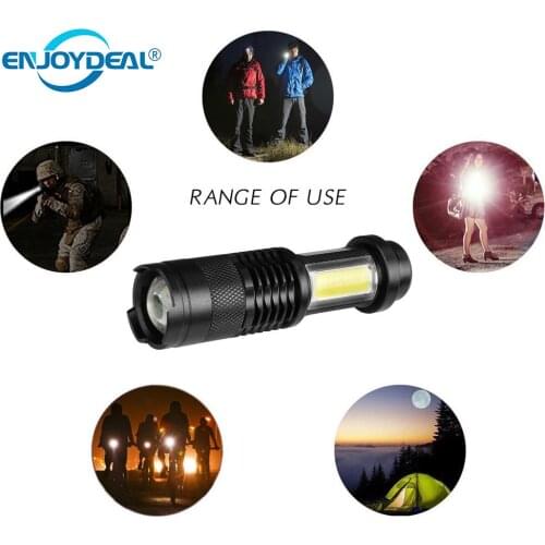 2PC/set Ultra Bright Adjustable Focus Mini Flashlight Q5 3800 Lumens LED Flashlight Torch Lantern Torch Outdoor Lighting