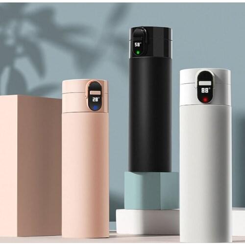 Smart Water Bottle Temperature Display Vacuum Bottle USB Charging Thermos 24H Hot Cup 320mL Drinking Reminder Insulated Bottle