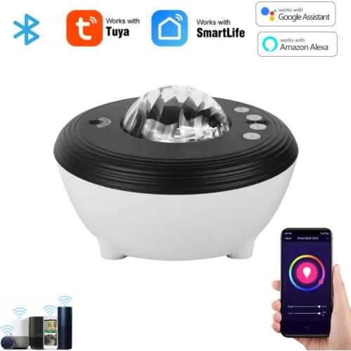 Tuya Smart Aurora Projector Lamp Bluetooth-compatible RGB LED Music Projection Night Light Works With Tuya Alexa Google Home