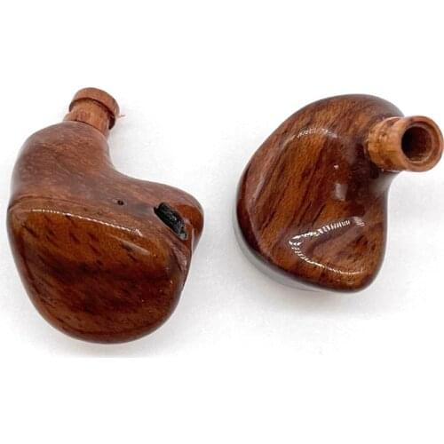 10mm Natural Wooden In Ear Earphones Shell Case HiFi Earbuds DIY 10mm+6mm DD Earphones Shell