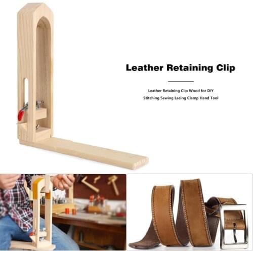 Leather Retaining Clip Wood Tools for DIY Sewing Stitching Lacing Treatments Crafts With the design of hook loop