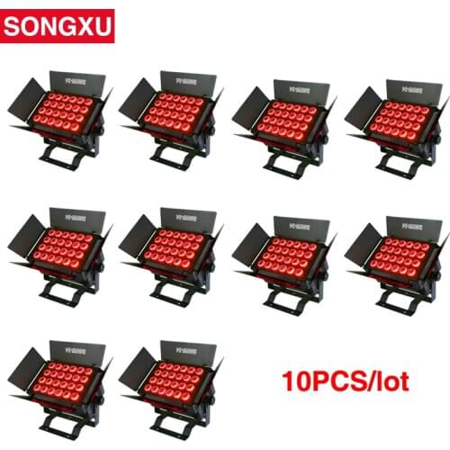 10 pcs/lot 24x12W RGBW 4in1 Led Wall Washer Light Square Flood Film television Light for Stage Equipment/SX-WL2412