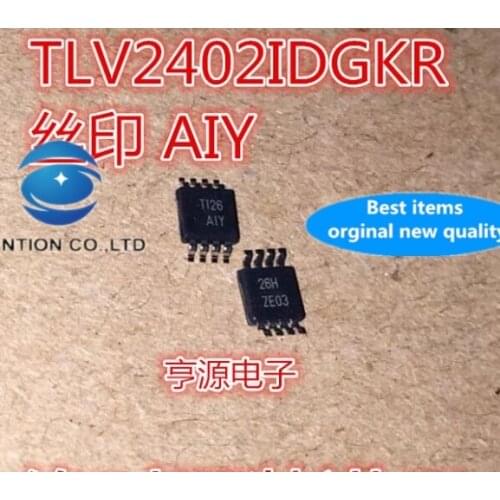 10PCS TLV2402 TLV2402IDGKR silk-screen AIY in stock 100% new and original