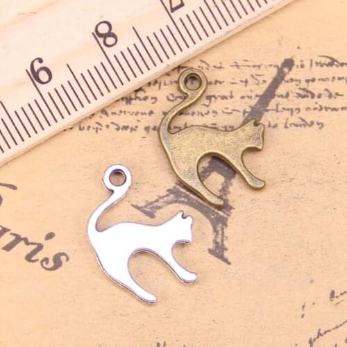 20pcs Charms jumping cat 19x14mm Antique Pendants,Vintage Tibetan Silver Jewelry,DIY for bracelet necklace