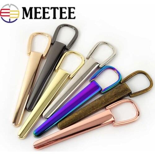 Meetee 4pcs Bag Handle Strap Metal Belt Buckles Handbag Decorative Buckle Bags Hanger Connector DIY Hardware Leather Accessories