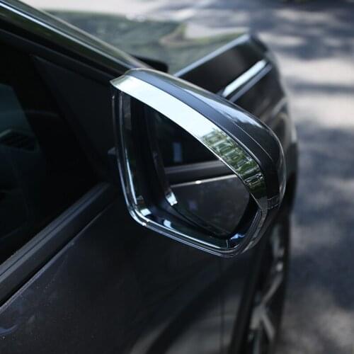 Foal Burning 2Pcs Car ABS plating Rearview Side Mirror Rain Shield Visor Cover For Peugeot 4008 2017 2018