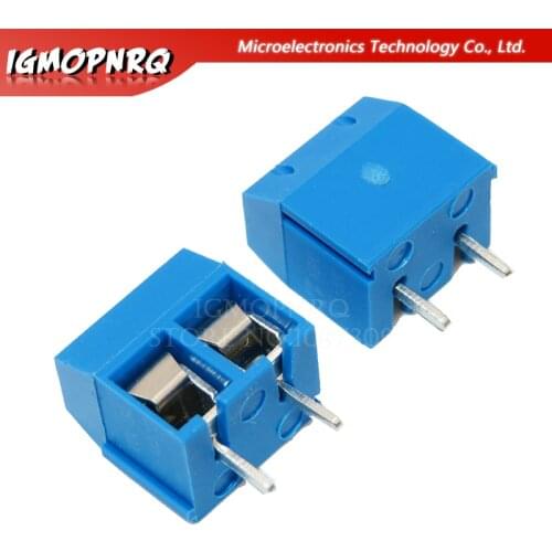 20PCS KF301-2P 5.08mm KF301 2 Pin Blue Connect Terminal Screw Terminal Connector Splice connector