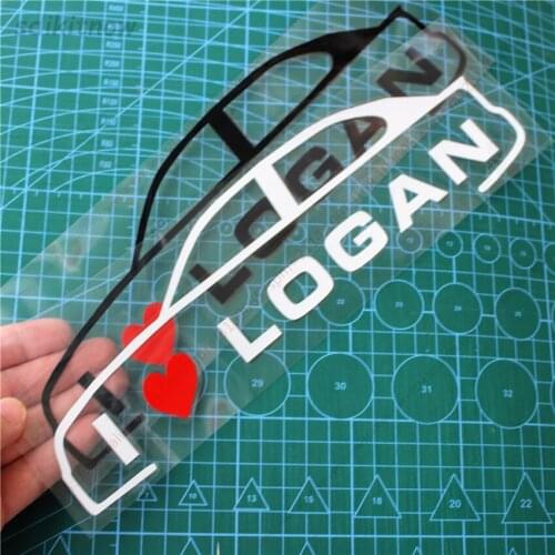 28x8cm I love my car Decal Funny Creative Sticker Styling Door Window Decoration Styling For Renault logan 1 2 accessories