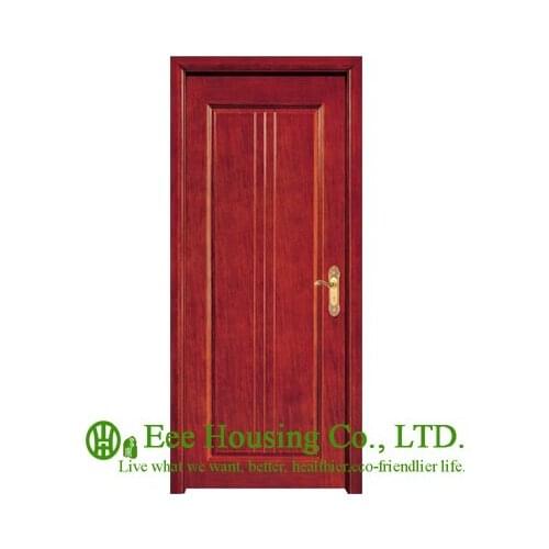 40mm thickness Glazed Timber veneer door for apartment, Swing type door, inward & outward opening entry door, MDF Timber door