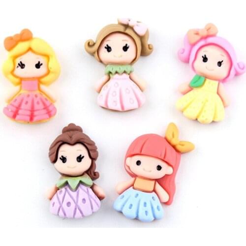 8pcs Resin Cute Cartoon Beautiful Princess Flatback Charms Appliques DIY Wedding Scrapbook Craft Jewelry Making