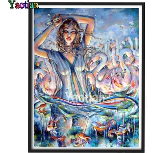 Abstract beauty and flamingo Diamond Painting Accessories 5d Embroidery Icons Animal Picture Of Rhinestones Home Decor