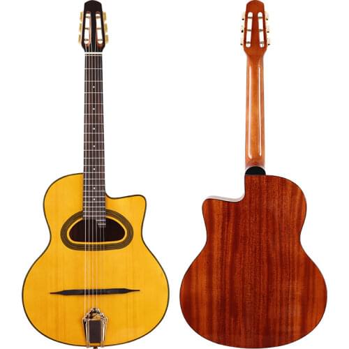 Gypsy jazz acoustic guitar 41 inch Django guitar orange jango guitar high gloss finish 6 string folk guitar